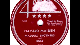 MADDOX BROTHERS & ROSE Navajo Maiden 4STAR 1948