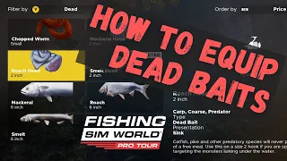 How to Equip Large Dead Baits - Roach, Mackerel, Smelt - Fishing Sim World Pro Tour 2021