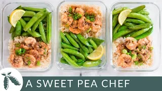 How To Meal Prep | Honey Garlic Shrimp Meal Prep (Under 350 Calories!) | A Sweet Pea Chef
