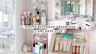 MASTER BATHROOM ORGANIZING & MAKEOVER VLOG!🏔🏠