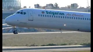 Bulgarian Air Charter McDonnell Douglas MD-82 Landing At Belgrade Airport