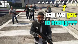 What Happens If You Get 10 Stars in GTA 5? (EPIC COPS VS GANG BATTLE)