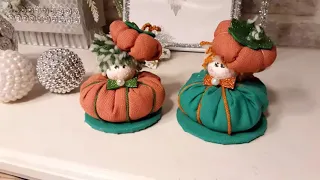 DIY - 🍁 ОСЕННИЙ ДЕКОР ТЫКВА - ИГОЛЬНИЦА 🎃 ПРОСТО КРАСИВО И УДОБНО...