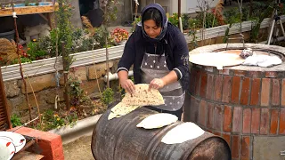 Azerbaijan Cooking Kutab with Greens in Style | Country Life Vlog Golden hands cooking 2023