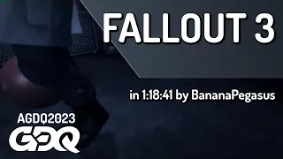 Fallout 3 by BananaPegasus in 1:18:41 - Awesome Games Done Quick 2023