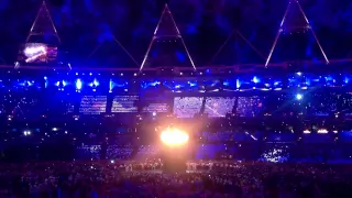 Lighting the Olympic Cauldron - London 2012 Opening Ceremony