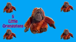 5 Little Orangutans | English Counting Song | Sing-a-long song for English | Cute Orangutans jumping