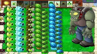 Plants vs Zombies Hak - 99 Gatling Pea vs Winter Melon vs 999 Zombies