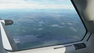 Approach and landing at PANC Anchorage from PAJN Juneau TBM MSFS2020