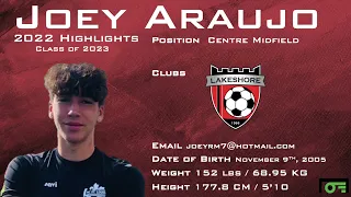 Joey Araujo 2022 Soccer Highlight Video