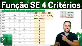 Função Se com 4 Critérios no Excel | Fórmula SE várias Condições Diferentes