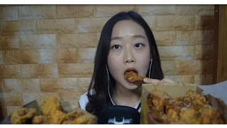 [한국어 ASMR] 노랑통닭 잇팅사운드 Chicken Eating Sound + Talking