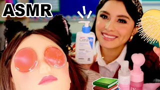 📚 La ALUMNA del FONDO del SALÓN 💄 ¡te DESMAQUILLA en el COLEGIO! 💦 Ges ASMR