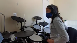 Stayin' Alive - Bee Gees {Drum Cover by 10 yrs old  Priscilly}