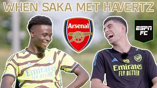 Saka & Havertz interview each other! Describe Arteta in 1 word! Biggest Arsenal prankster? | ESPN FC