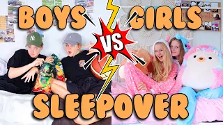 BOYS VS GIRLS SLEEPOVER EDTION | MaVie Noelle