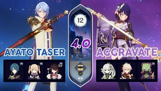 C0 Ayato Taser & C2 Raiden Aggravate | Spiral Abyss 4.0 | Floor 12 (9★)