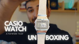 UNBOXING CASIO WATCH A700WEM-7AEF | Thinnest Casio Watch?!