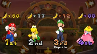 Mario Party 9 - Mario vs Luigi vs Peach vs Koopa - DK's Jungle Ruins