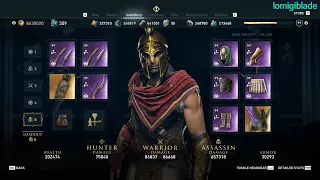 Assassin's Creed Odyssey 100% Health Dagger Assassin Build when Using Negative Build 4k