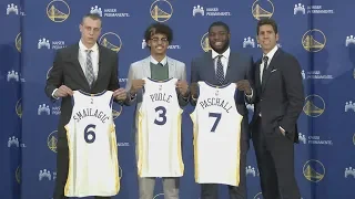 Warriors draft picks Jordan Poole, Alen Smailagic & Eric Paschall introduced