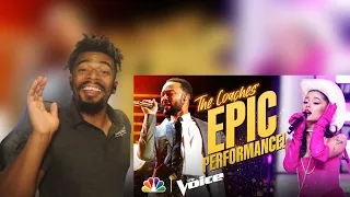 (DTN Reacts) Ariana, Kelly, John and Blake Deliver an Incredible Coach Performance | The Voice 2021