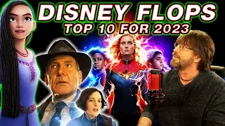 TOP 10 - Disney's Biggest Movie Flops of 2023