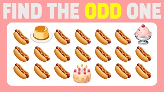 【Easy, Medium, Hard Levels】How Good Are Your Eyes? Food Edition 🍕🍔🍦 Find the ODD emoji out  #9