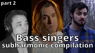Bass singers subharmonic compilation part 2 (C2-A0)