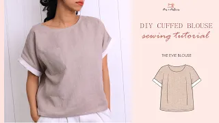 DIY Easy Linen Blouse + Sewing Patterns [Beginner Sewing] - PINS N PATTERNS