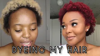 DYEING MY HAIR RED WITHOUT BLEACH | DIY