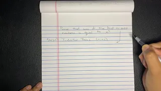 Prove that sum of the first n odd numbers in equal to n squared