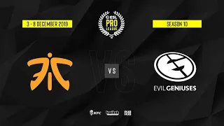 fnatic vs Evil Geniuses – ESL Pro League S10 Finals - bo1 - de_mirage [TheCraggy & Gromjkee]