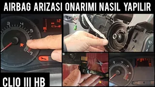 Airbag ışığı hatası nasıl düzeltilir. Clio 3 airbag kablosu değişimi.