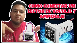 COMO CONECTAR UN LECTOR DE VOLTAJE Y AMPERAJE