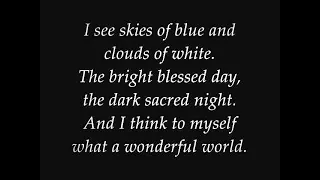 Louis Armstrong - What a Wonderful World 🌏 1 HOUR 🌏 [Lyrics]