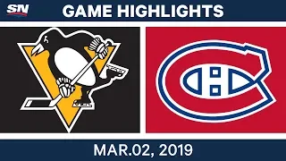 NHL Highlights | Penguins vs. Canadiens – Mar 2, 2019