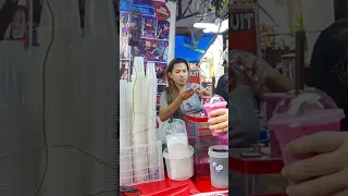 the famous dragon fruits juice in quiapo manila Philippines