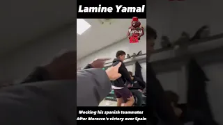 Lamine Yamal mocking his spanish teammates - Morocco vs Spain