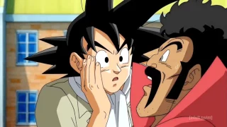 Goku receives a "Satan Punch" from Mr. Satan! - Super Dub