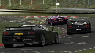 Online gameplay Lamborghini Diablo SE30 Jota, Ferrari F50 & Bugatti EB110 SS / Assetto Corsa (AC)