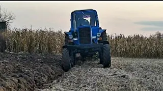 Оранка МТЗ на зиму після сої плуг ПЛН 3-35 Відвал пластиковий Текрон Tekrone відгук.