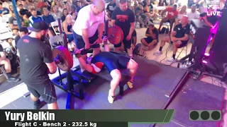 Yuri Belkin 232,5 kg bench Boss Of Bosses IV 2017