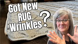 How to Get Wrinkles Out of a New Rug  /  Easy DIY Hack