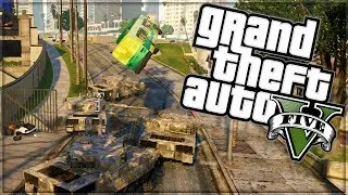 GTA V FUNNY MOMENTS | "TANK MADNESS" | w/KSI, Zerkaa, Vikkstar123 & Miniminter