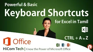 The top Powerful and Basic Keyboard Shortcut in Excel - Ctrl + A to Z in Tamil | Prabas MS Office