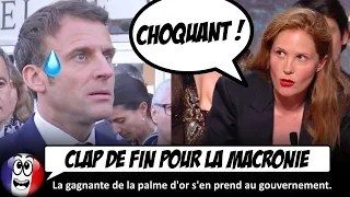 la macronie FLINGUÉE par la gagnante de la palme d'or, à Cannes.