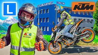 EGZAMIN NA KAT. A A1 A2 AM - Nowy KTM 125 DUKE