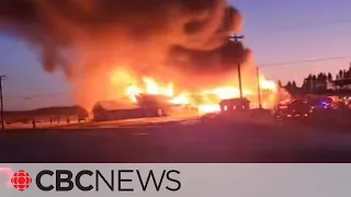 Devastating fire burns down Covered Bridge Potato Chips factory in New Brunswick