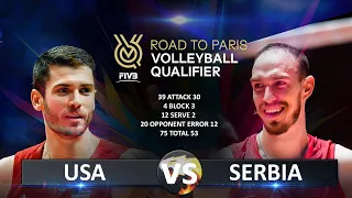 USA vs Serbia | Volleyball Olympic QT 2023